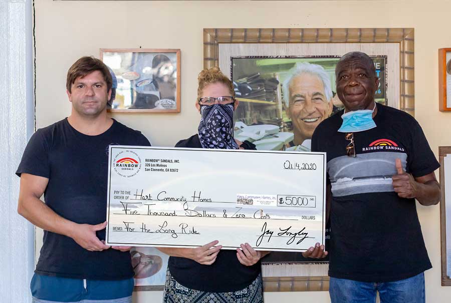Donation from Rainbow Sandals Foundation in San Clemente